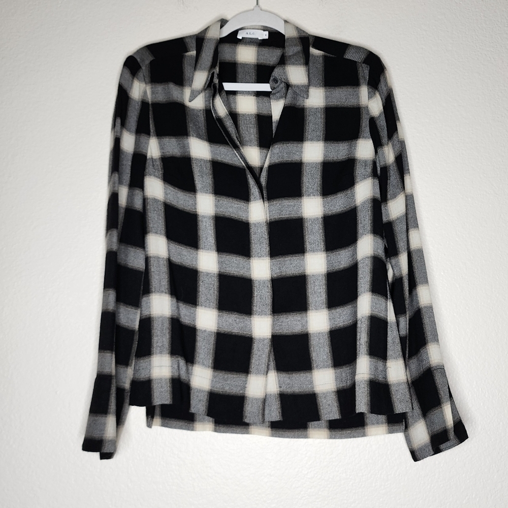 A.L.C. Plaid Button Down Top 6
